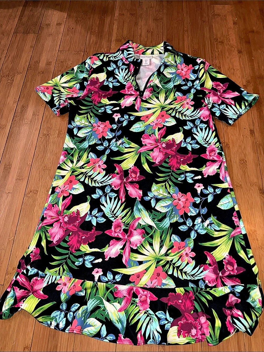 Tommy Bahama Racquet & Paddle Tropical Floral Dress Floral Mini Dress